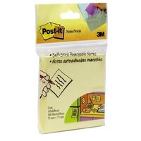 Post It Note 3M 654 HB1 76mm x 76mm Yellow Hangsell Pad of 100 sheets 